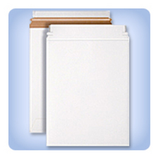 White Self-Seal Flat Mailers 