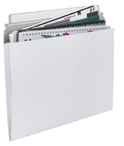 White Gusseted Flat Mailers 