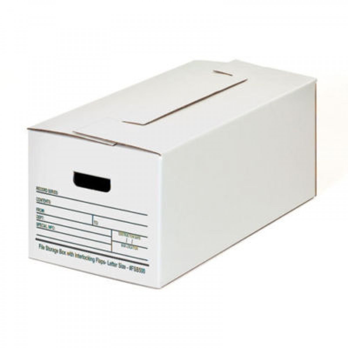 24" x 15" x 10" File Storage Boxes with Interlocking Top Flaps