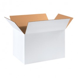 18" x 12" x 12" White  Corrugated  Boxes