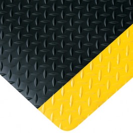 4' x 8'  Black/ Yellow Diamond  Plate  Anti- Fatigue  Mat