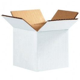 4" x 4" x 4" White  Corrugated  Boxes