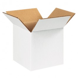 5" x 5" x 5" White  Corrugated  Boxes