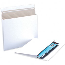 10" x 7 3/4" x 1" White Gusseted Flat Mailers