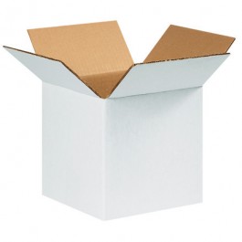 8" x 8" x 8" White  Corrugated  Boxes