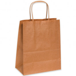 8" x 4 1/2" x 10 1/4"  Kraft Paper  Shopping  Bags