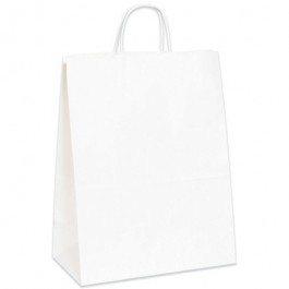 13" x 7" x 17"  White Paper  Shopping  Bags