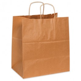 14" x 10" x 15 1/2"  Kraft Paper  Shopping  Bags