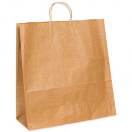 18" x 7" x 18 3/4"  Kraft Paper  Shopping  Bags