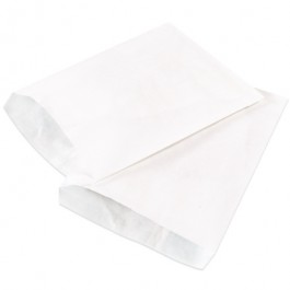 8 1/2" x 11"  White Flat  Merchandise  Bags