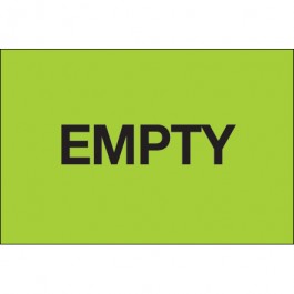 2" x 3" - " Empty" ( Fluorescent  Green)  Labels
