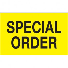 1 1/4" x 2" - " Special  Order" ( Fluorescent  Yellow)  Labels