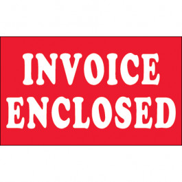 3" x 5" - " Invoice  Enclosed"  Labels