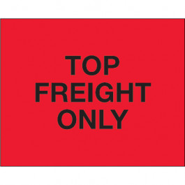 8" x 10" - " Top  Load  Freight  Only"( Fluorescent  Red)  Labels