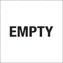 6" x 6" - " Empty"  Labels