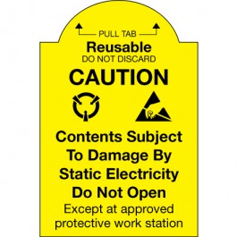 2" x 3" - " Pull  Tab  Reusable -  Do  Not  Discard"  Labels