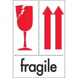 4" x 6" - " Fragile"  Labels