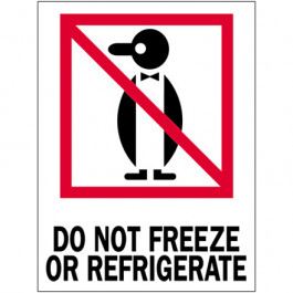 3" x 4" - " Do  Not  Freeze or  Refrigerate"  Labels