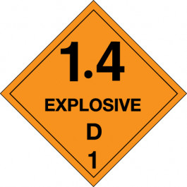 4" x 4" - " Explosive - 1.4D - 1  Labels