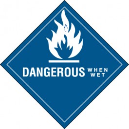 4" x 4" - " Dangerous  When  Wet"  Labels