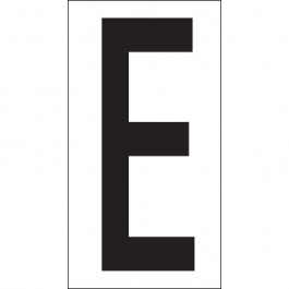 3 1/2" "E"  Vinyl  Warehouse  Letter  Labels