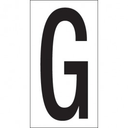 3 1/2" "G"  Vinyl  Warehouse  Letter  Labels