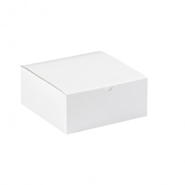 8" x 8" x 3 1/2" White Gift Boxes