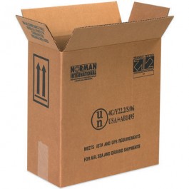 12" x 6" x 12 3/4" 2 - 1 Gallon Plastic Jug Haz Mat Boxes