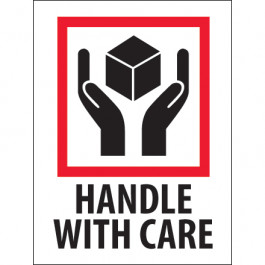 3" x 4" - " Handle  With  Care"  Labels