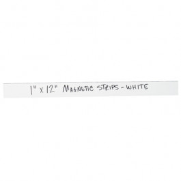 1" x 12"  White Warehouse  Labels -  Magnetic  Strips
