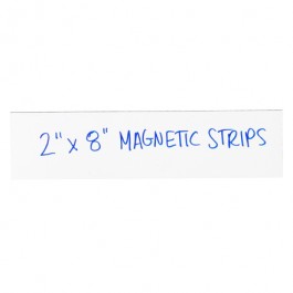 2" x 8"  White Warehouse  Labels -  Magnetic  Strips