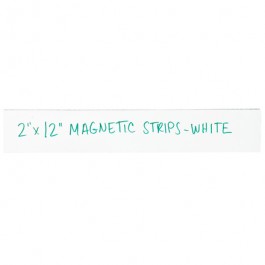2" x 12"  White Warehouse  Labels -  Magnetic  Strips