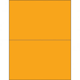 8 1/2" x 5 1/2"  Fluorescent  Orange Rectangle  Laser  Labels
