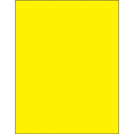8 1/2" x 11"  Fluorescent  Yellow Rectangle  Laser  Labels