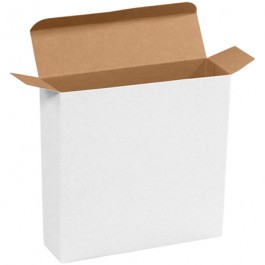 7 1/4" x 2" x 7 1/4"  White Reverse  Tuck  Folding  Cartons