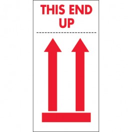 4" x 8" - " This  End  Up"  Labels