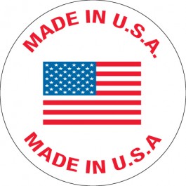 1"  Circle - " Made in U.S.A."  Labels