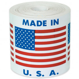 2" x 2" - " Made in U.S.A."  Labels