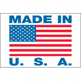 2" x 3" - " Made in U.S.A."  Labels