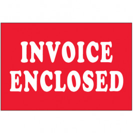 2" x 3" - " Invoice  Enclosed"  Labels