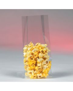 2 1/2" x 3/4" x 6 1/2" - 1.5  Mil Gusseted  Polypropylene  Poly  Bags