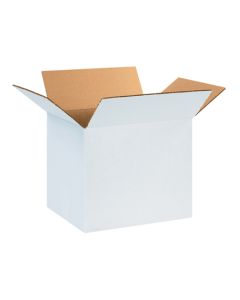 14" x 10" x 10" White  Corrugated  Boxes