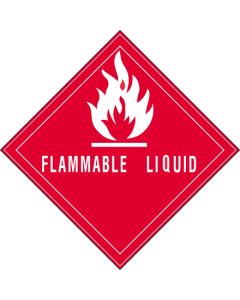 4" x 4" - " Flammable  Liquid"  Labels