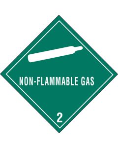 4" x 4" - " Non- Flammable  Gas - 2"  Labels