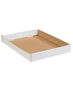 15" x 12" x 1 3/4" White  Corrugated  Trays