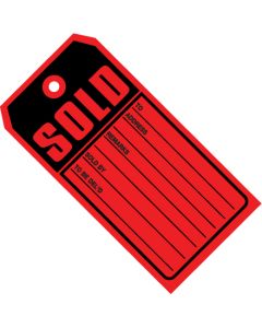 4 3/4" x 2 3/8" - " Sold  Tags"10  Point  Card  Stock