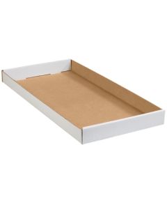 24" x 12" x 1 3/4" White  Corrugated  Trays