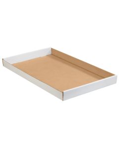 24" x 15" x 1 3/4" White  Corrugated  Trays