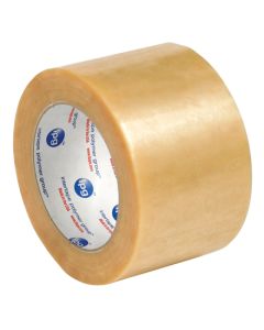 3" x 110 yds.  Clear (6  Pack)2.2  Mil PVC  Natural  Rubber  Tape