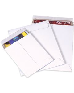 9 3/4" x 12 1/4"  White (25  Pack) Self- Seal  Flat  Mailers